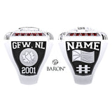 Newfoundland Chiefs Ball Hockey 2001 Championship Ring - Design 2.3