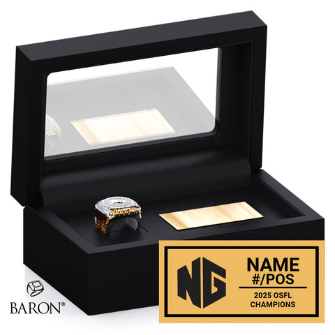 Niagara Generals Football 2025 Championship Black Standard Window Ring Box