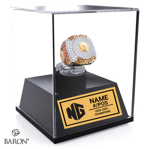 Niagara Generals Football 2025 Championship Display Case