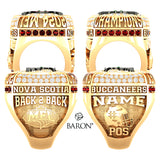 Nova Scotia Buccaneers Football 2024 Championship Ring - Design 3.2