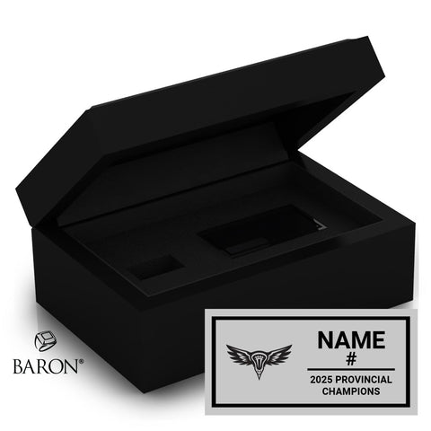 Oakville Hawks Lacrosse 2025 Championship Black Standard Window Ring Box