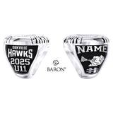 Oakville Hawks Lacrosse 2025 Championship Ring - Design 4.1