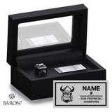 Orangeville Northmen U11 Lacrosse 2025 Championship Black Standard Window Ring Box