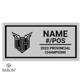 Oshawa Hawkeyes Football 2023 Championship Black Standard Window Ring Box