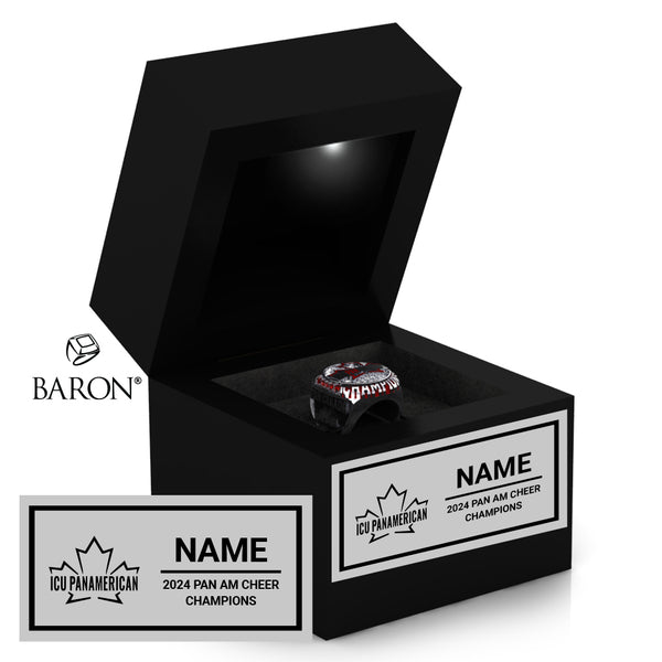 PAN AM Cheer 2024 Championship Black LED Ring Box