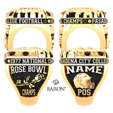 Pasadena City College Hall of Fame Championship Ring - Design 2.5