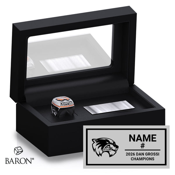 Peterborough Wolverines U14AA Football 2026 Championship Black Standard Window Ring Box