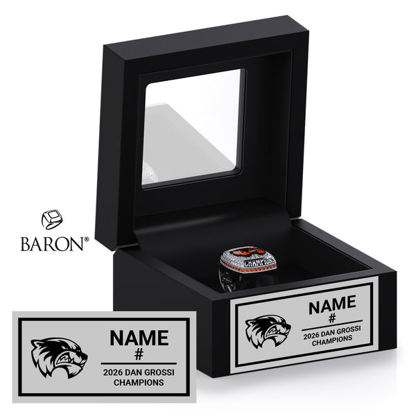 Peterborough Wolverines U14AA Football 2026 Championship Black Window Ring Box