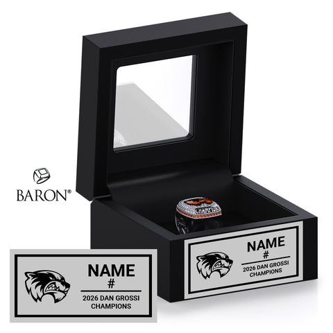 Peterborough Wolverines U14AA Football 2026 Championship Black Window Ring Box