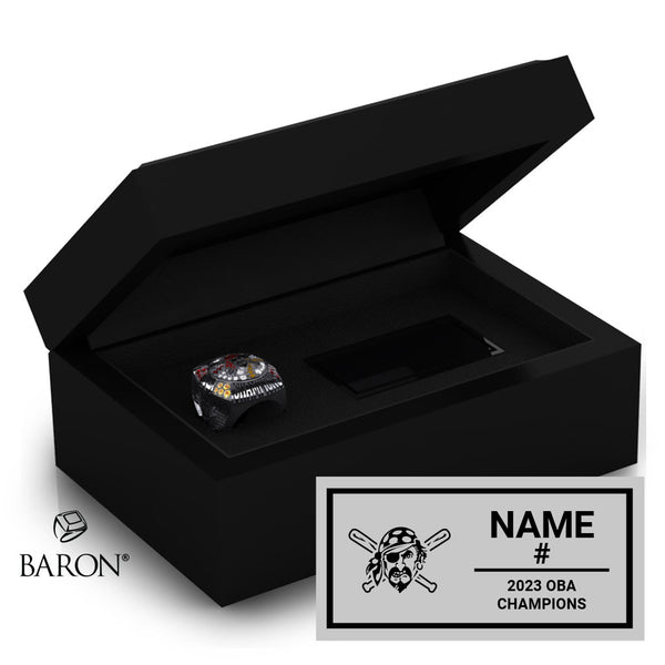 Port Lambton Pirates Baseball 2023 Championship Black Standard Window Ring Box