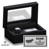 Quinte Red Devils U13 AAA Hockey 2026 Championship Black Standard Window Ring Box