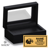 Quinte Skyhawks U14 Football 2026 Championship Black Standard Window Ring Box
