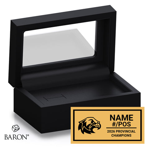 Quinte Skyhawks U14 Football 2026 Championship Black Standard Window Ring Box