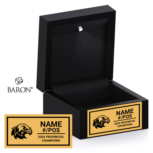 Quinte Skyhawks U14 Football 2026 Championship Black LED Ring Box