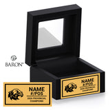 Quinte Skyhawks U14 Football 2026 Championship Black Window Ring Box