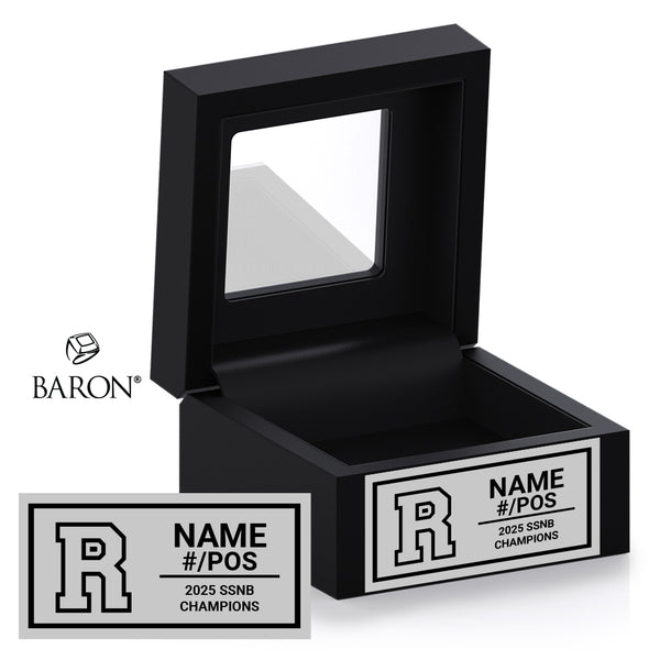 RHS Royals Football 2025 Championship Black Window Ring Box