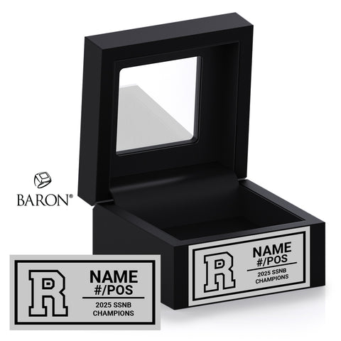 RHS Royals Football 2025 Championship Black Window Ring Box