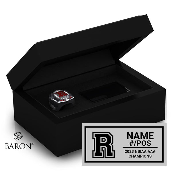 RHS Royals Football 2023 Championship Black Standard Window Ring Box