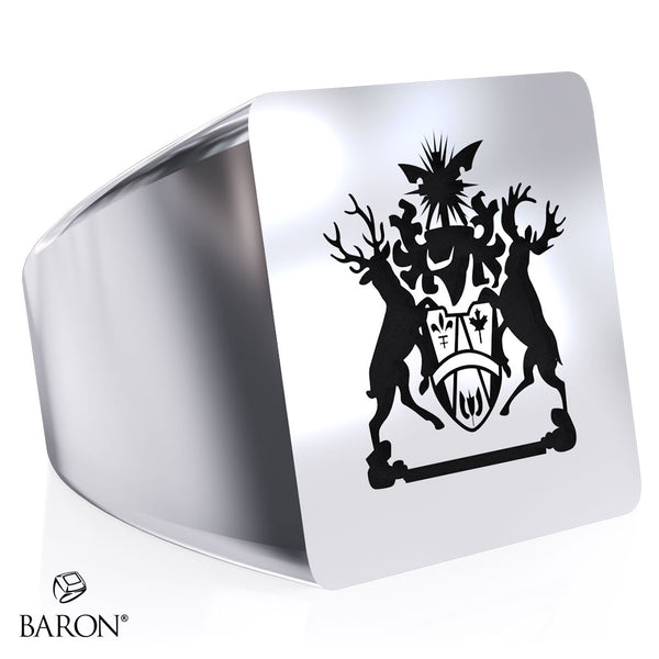 University of Windsor Square Signet Class Ring - 607 - Design 3.5