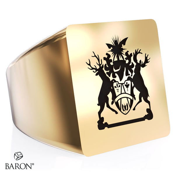 University of Windsor Square Signet Class Ring - 607 - Design 3.6