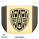 University of Windsor Square Signet Class Ring - 607 - Design 3.6