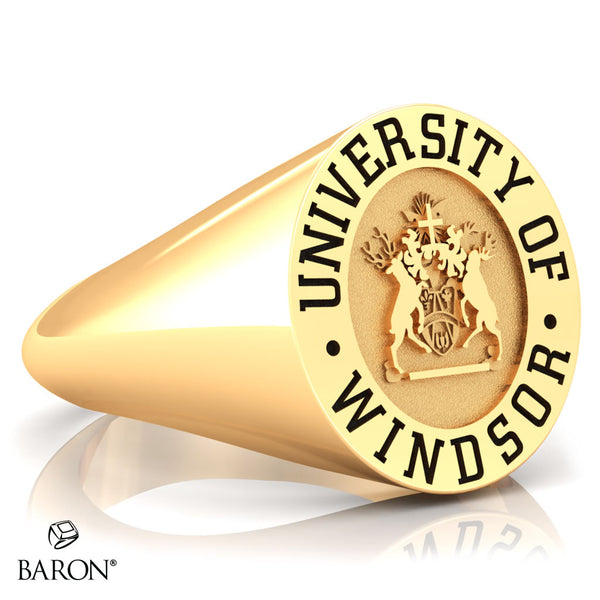 University of Windsor Oval Signet Class Ring - 602 - Design 5.2