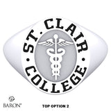 St. Clair College Oval Signet Class Ring - 602 - Design 6.1