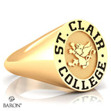 St. Clair College Oval Signet Class Ring - 602 - Design 6.2