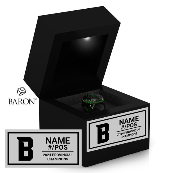 Robert Bateman Football 2024 Championship Black LED Ring Box