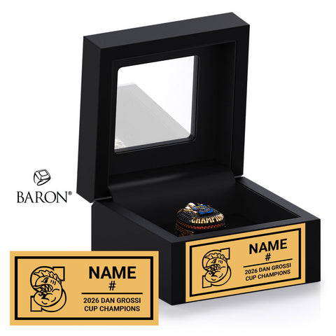 Sarnia Sturgeons U18 Football 2026 Championship Black Window Ring Box