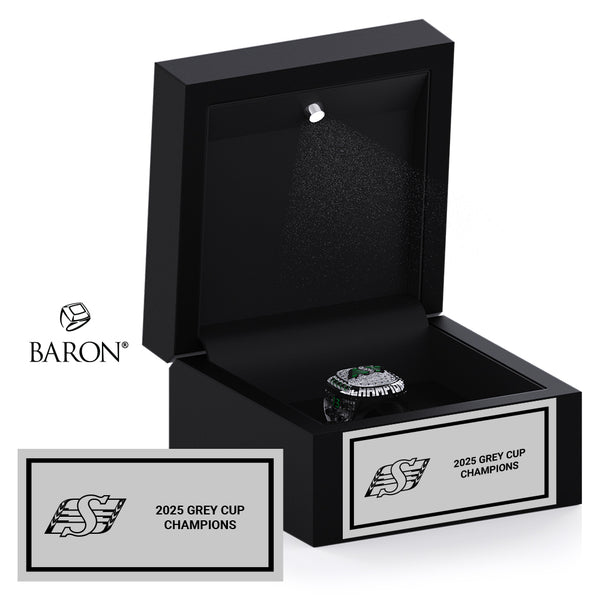 Saskatchewan Roughriders 2025 Fan Championship Black LED Ring Box