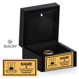 Saskatoon Hilltops Football 2025 Championship Black LED Ring Box