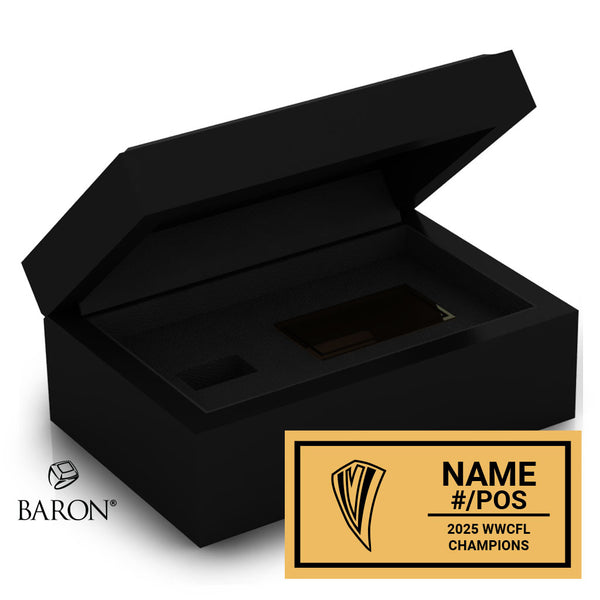 Saskatoon Valkyries Football 2025 Championship Black Standard Window Ring Box