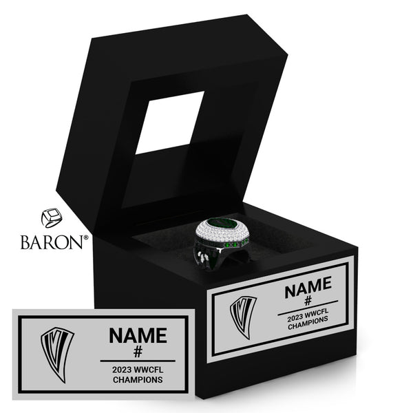 Saskatoon Valkyries Football 2023  Championship Black Window Ring Box