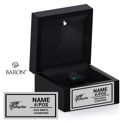 Saskatoon Valkyries Football 2026 Championship Black LED Ring Box