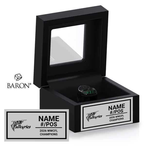 Saskatoon Valkyries Football 2026 Championship Black Window Ring Box