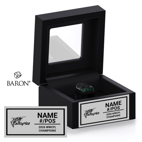 Saskatoon Valkyries Football 2026 Championship Black Window Ring Box