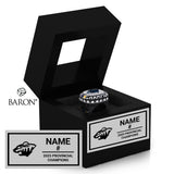 Saskatoon Wild Razorbacks Hockey 2025 Championship Black Window Ring Box