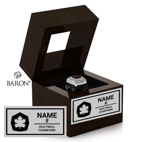 Simon Fraser University Lacrosse 2023 Championship Window Ring Box