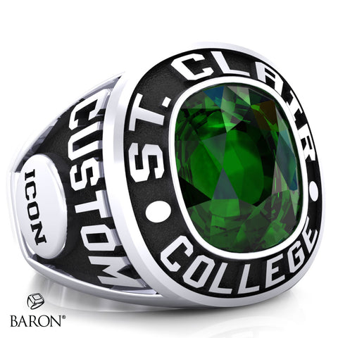 St. Clair College Exclusive Class Ring (Small) (Durilium/Silver/ 10kt White Gold)