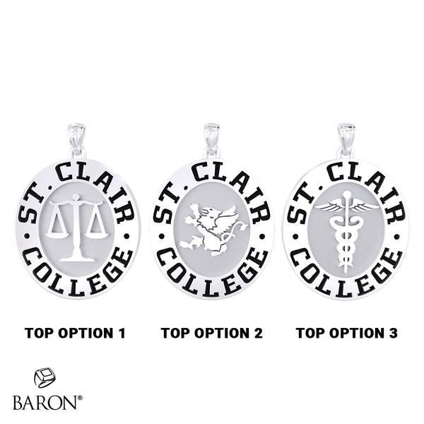 St. Clair College Oval Pendant - 602 - Design 6.3-6.4