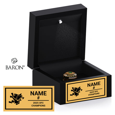 St. Clair Saints OFC 2025 Championship Black LED Ring Box