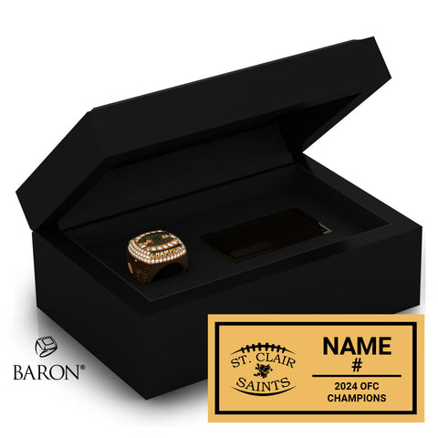 St. Clair Saints OFC 2024 Championship Black Standard Window Ring Box