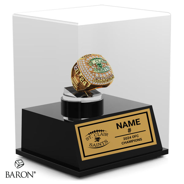 St. Clair Saints OFC 2024 Championship Display Case