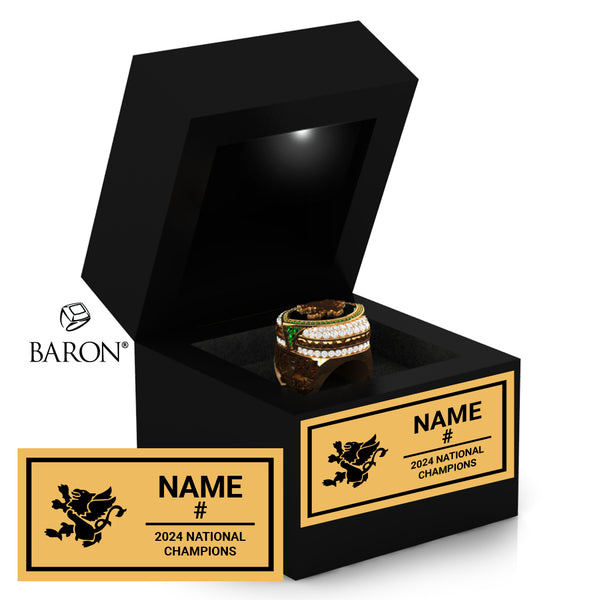 St. Clair Saints Football 2024 Championship Black LED Ring Box