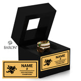 St. Clair Saints Football 2024 Championship Black Window Ring Box