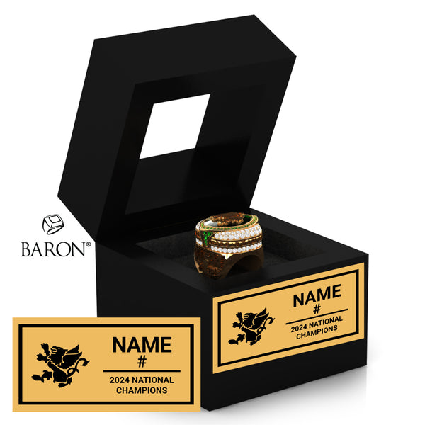 St. Clair Saints Football 2024 Championship Black Window Ring Box