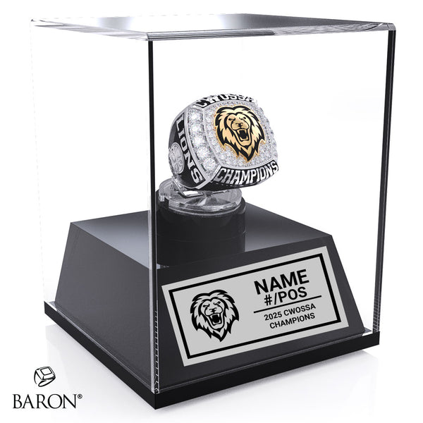 St. James Catholic High School Football 2025 Championship Display Case