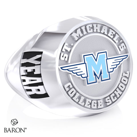 St. Michael's College School - Classic Signet Ring (Winged M Logo) D2.2