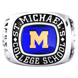 St. Michael's College School - Classic Style Ring (Encrusted) D1.1